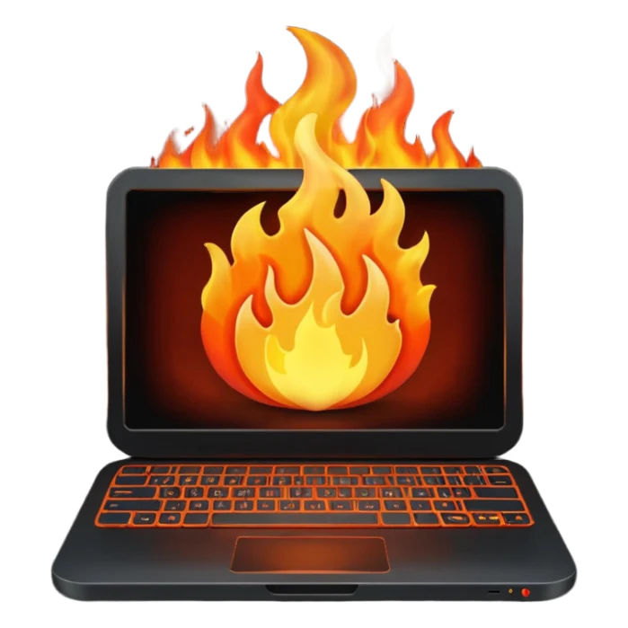 Pc burn sticker