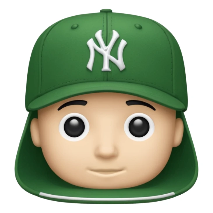 new york Yankee green cap sticker
