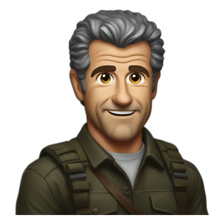 Mel Gibson portrait sticker