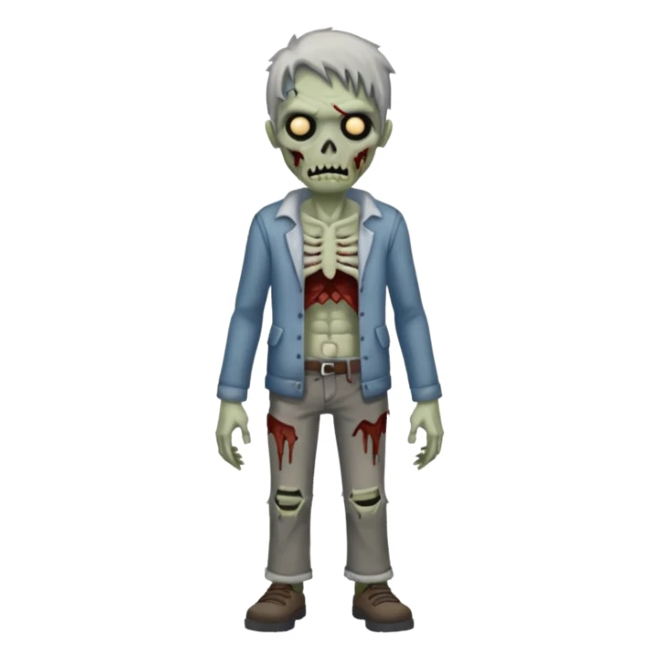Miebro humano zumbi sticker