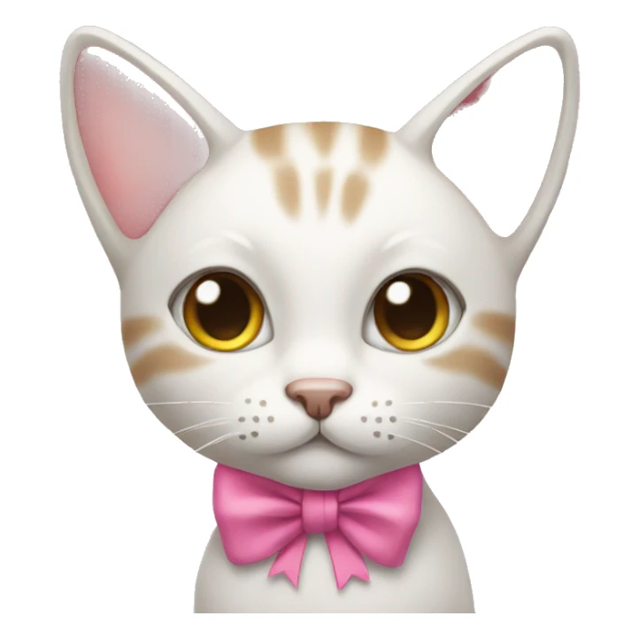 Cat with a pink bow  sticker