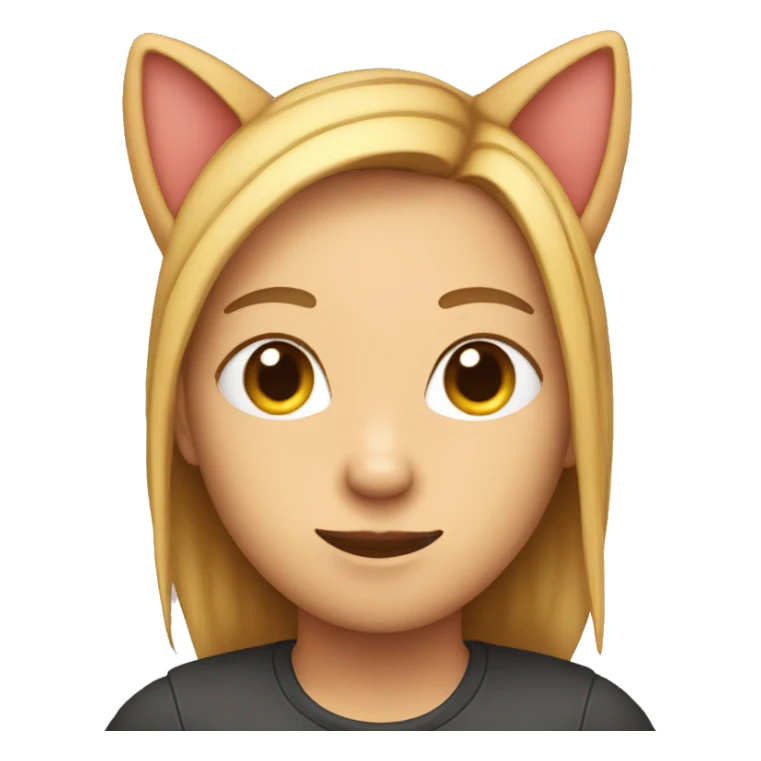 Person with cat ears and tail sticker