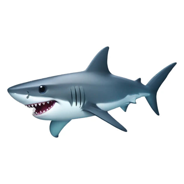 shark with a laser sticker