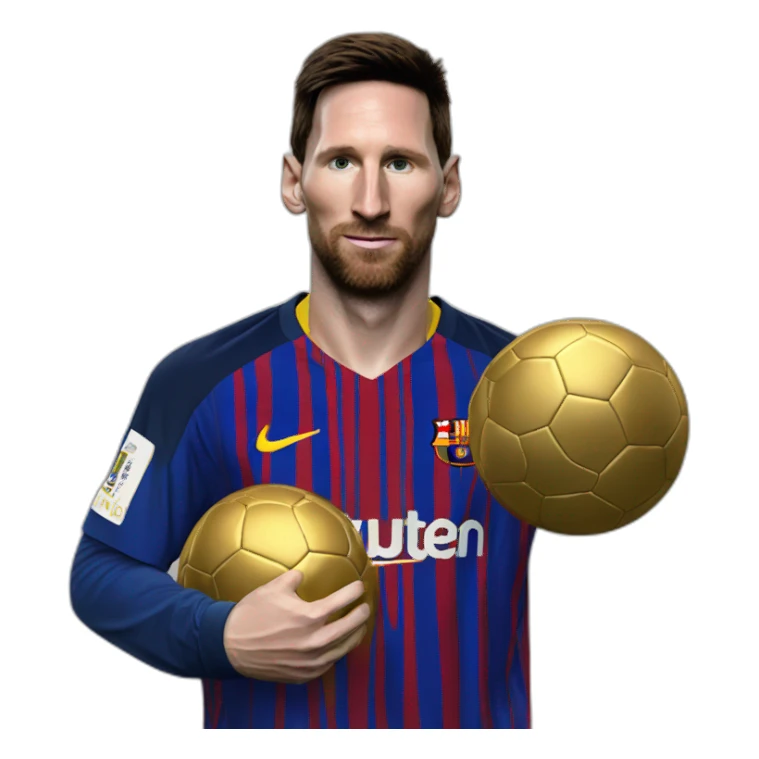 Messi avec un ballon d’or sticker