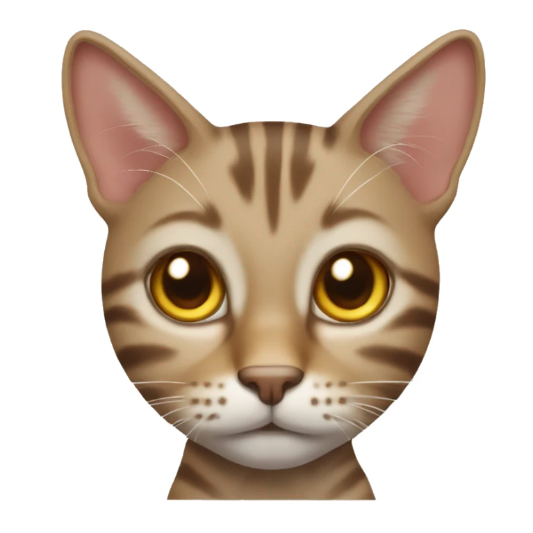 Tabby cat with big ears sticker