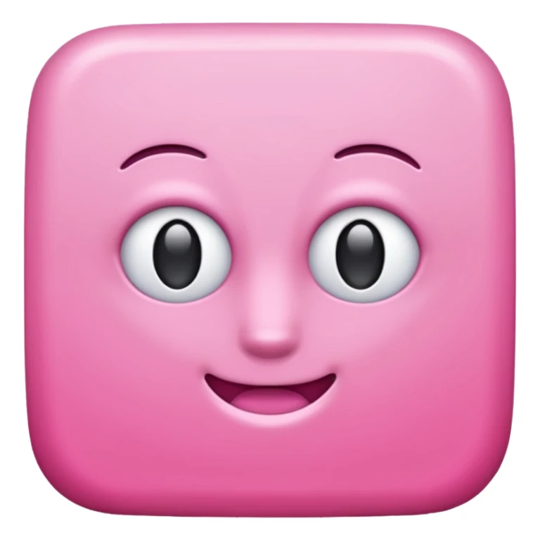 Pink square without face sticker