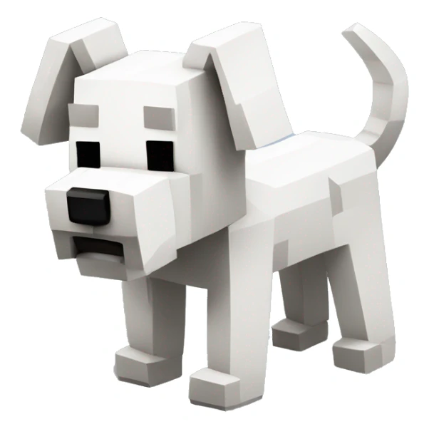 White Minecraft Dog sticker