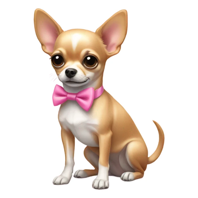 Chihuahua with pink bow sticker