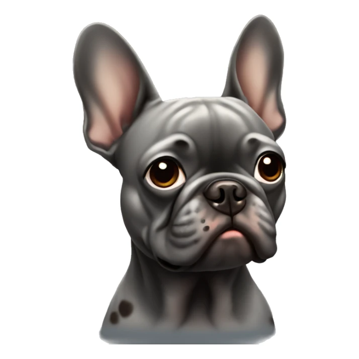 Dark grey French bulldog with brown spots sticker