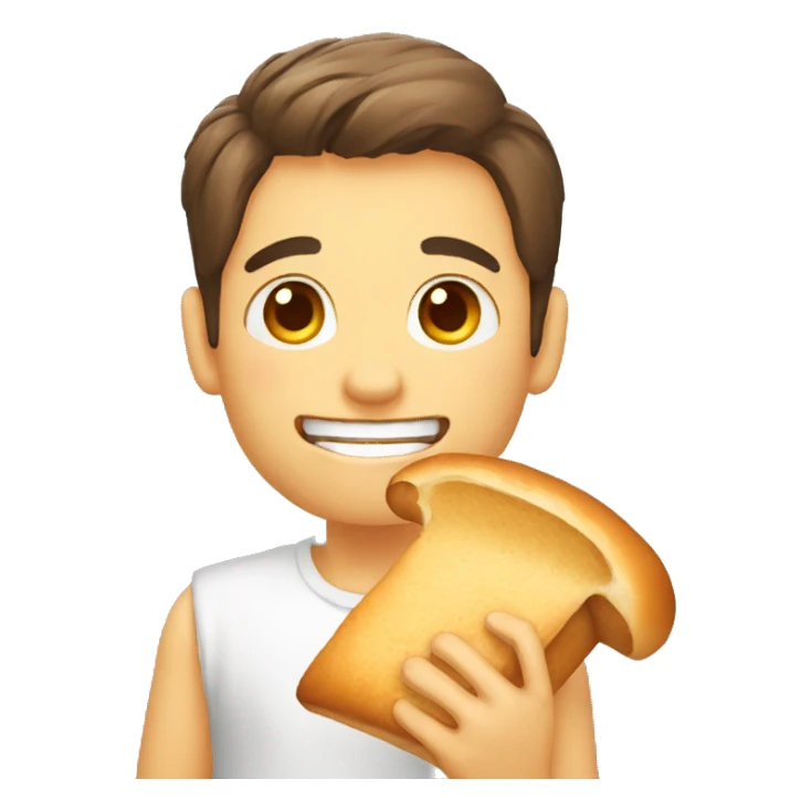 A 😀 Eating bread  sticker