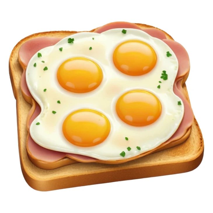 ham and eggs on toast sticker