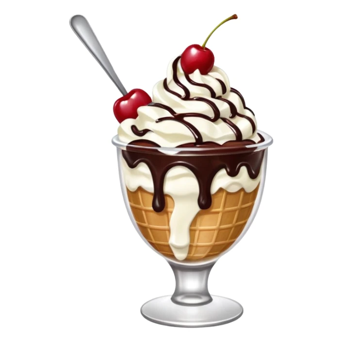 Ice cream sundae sticker