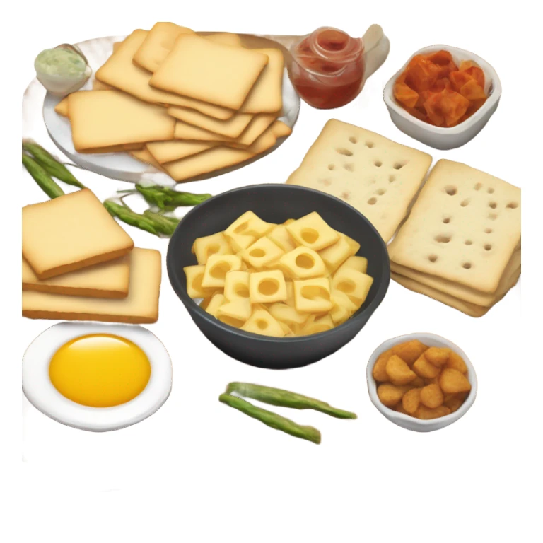 mesa con aperitivos salados sticker