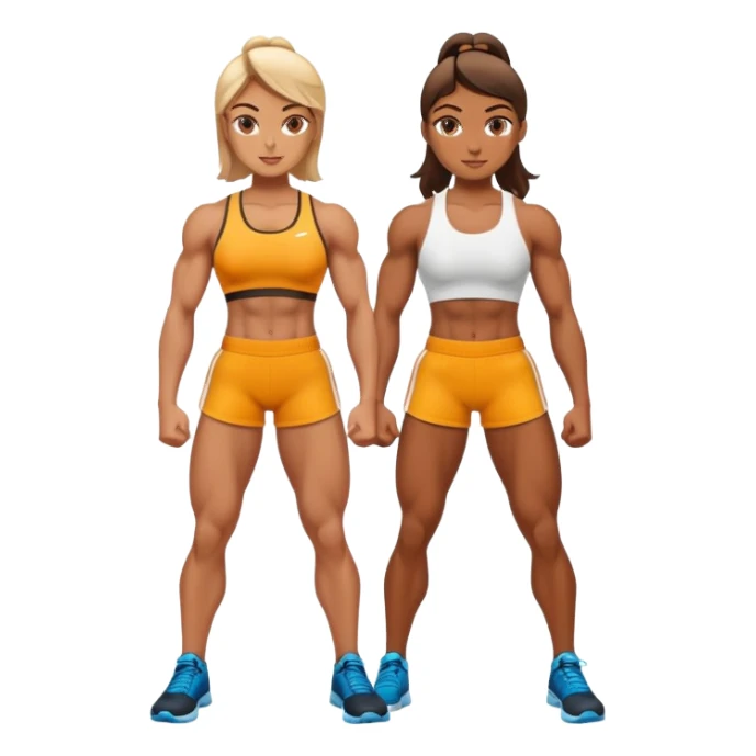 female athlete standing sticker