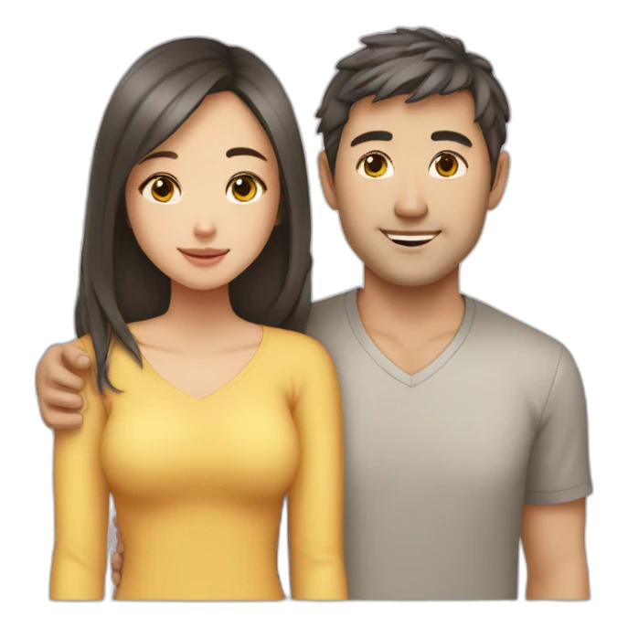 white-guy-cuddles-asian-girl sticker