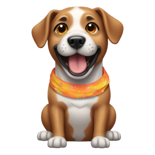 Dog partying  sticker