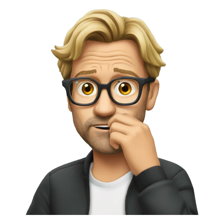 Klopp biting nails sticker