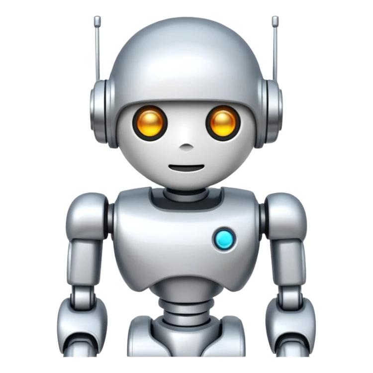 white robot simple sticker