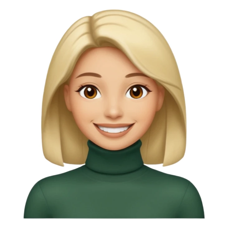 woman in turtle neck sticker