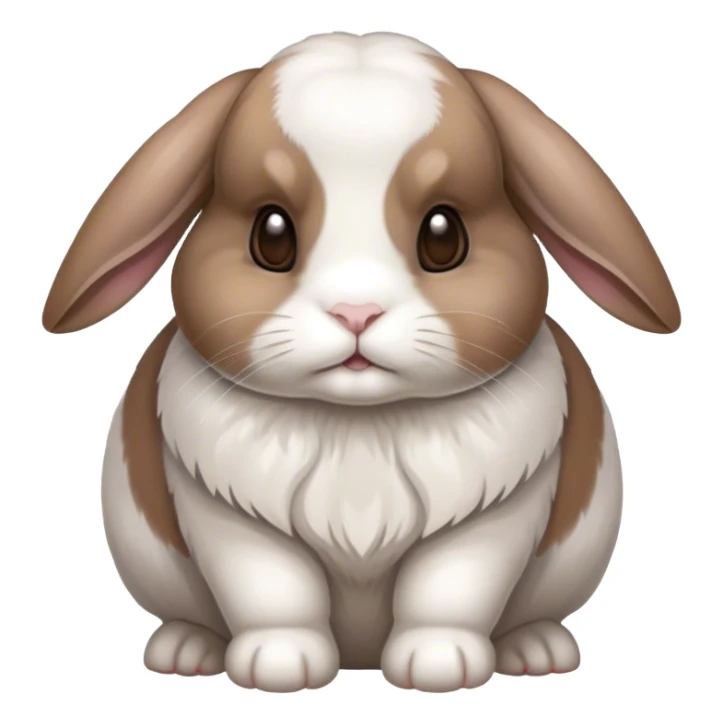 brown and white holland lop sticker