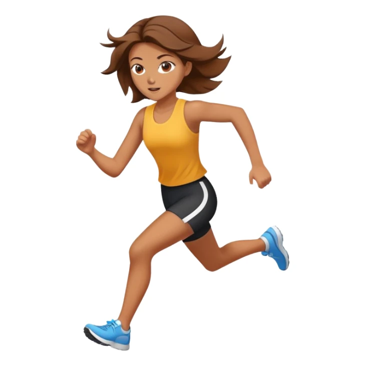 girl running fast sticker