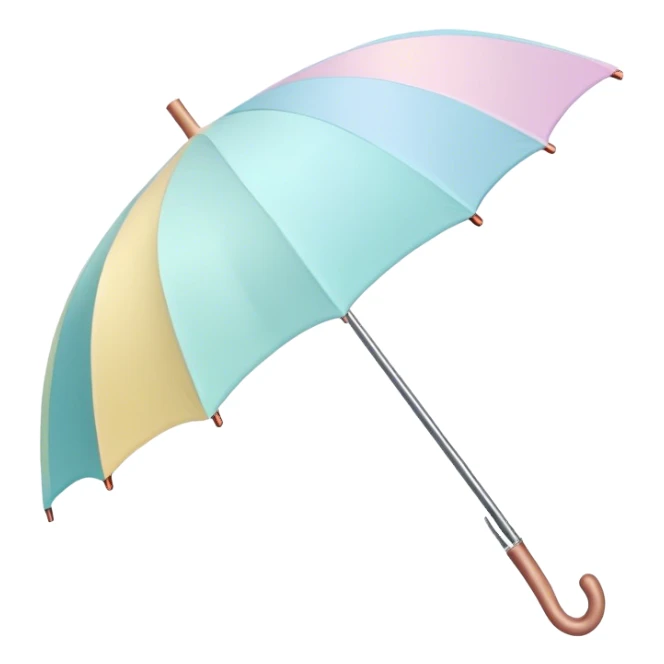 pastel umbrella sticker
