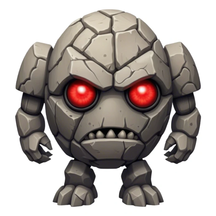 HUGE golem with big red eye sticker