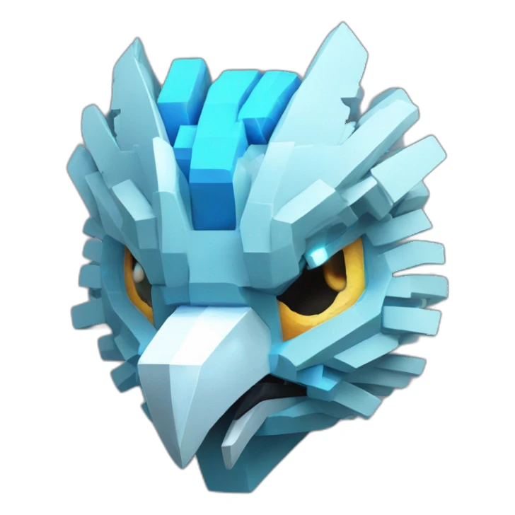 Minecraft Articuno Cyberpunk Head sticker