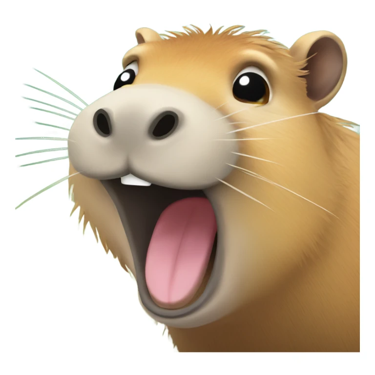Capybara laughing tears sticker