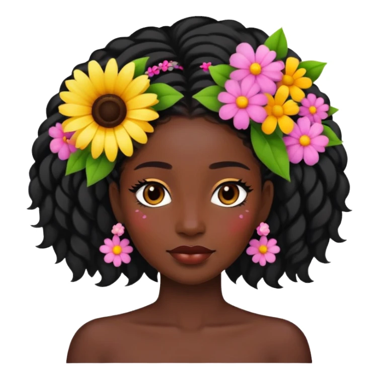 Black Lively with flowers sticker