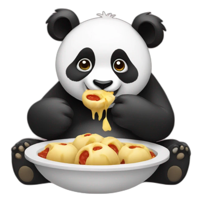 Panda eating momo sticker