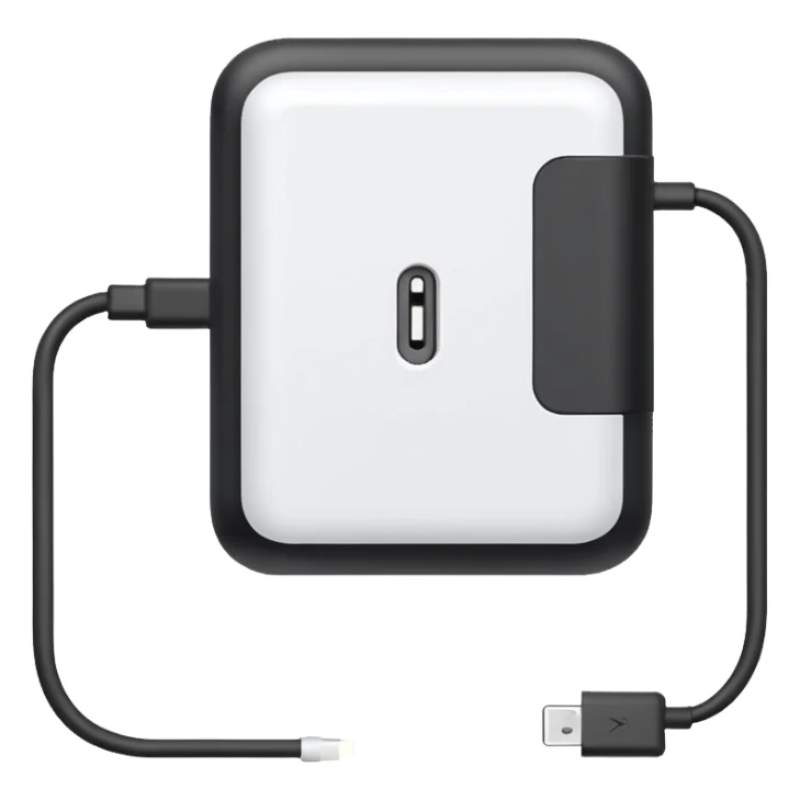 white phone charger sticker