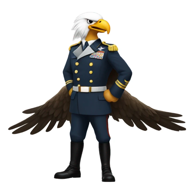 Eagle attacking a general sticker