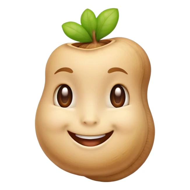 cashew with happy face sticker