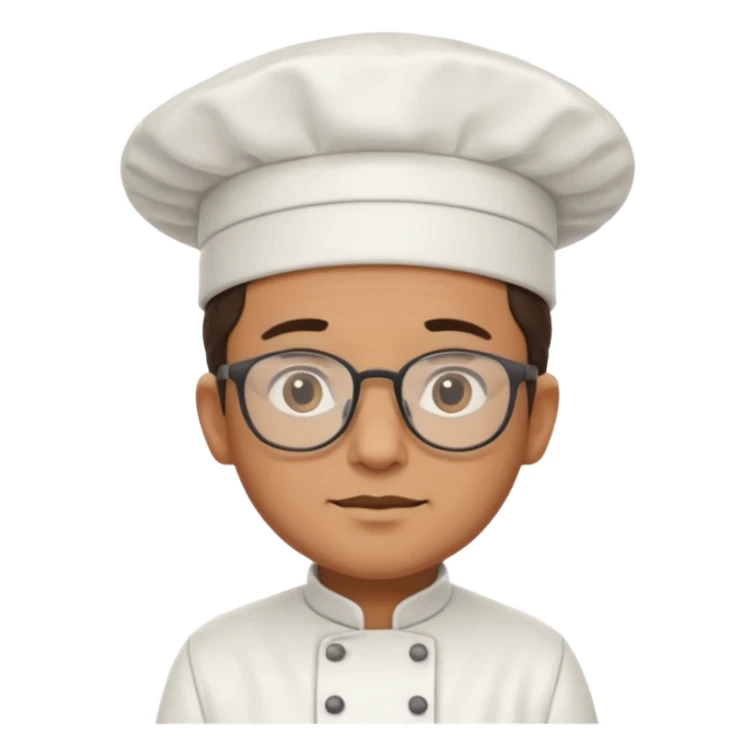 chef de cuisine, wearing glasses sticker