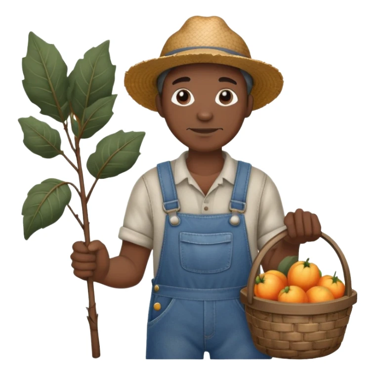 cotton picker farmer black guy sticker