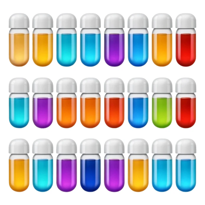 colorful vitamins in capsules sticker
