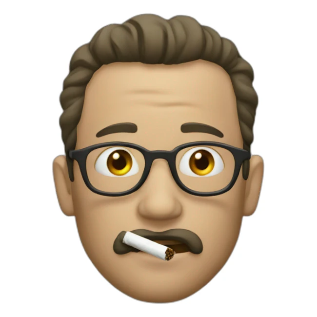 man who smokes a joint sticker