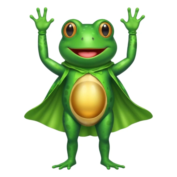 Frog wearing condom costume sticker