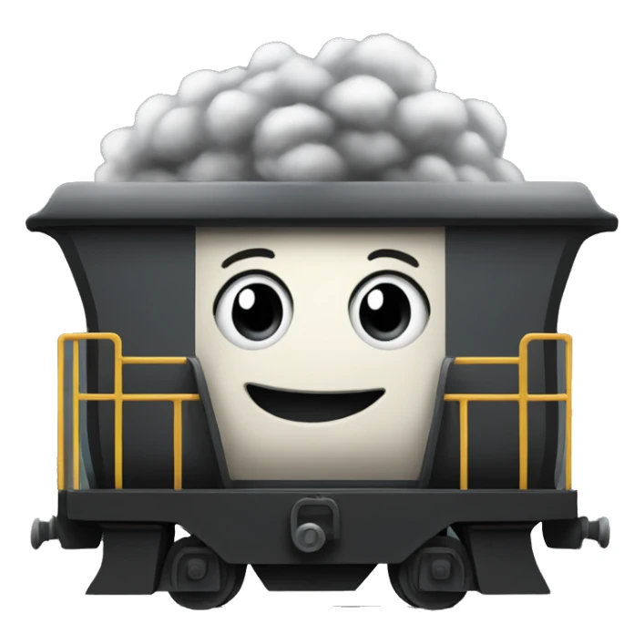 full train car with coal old sticker