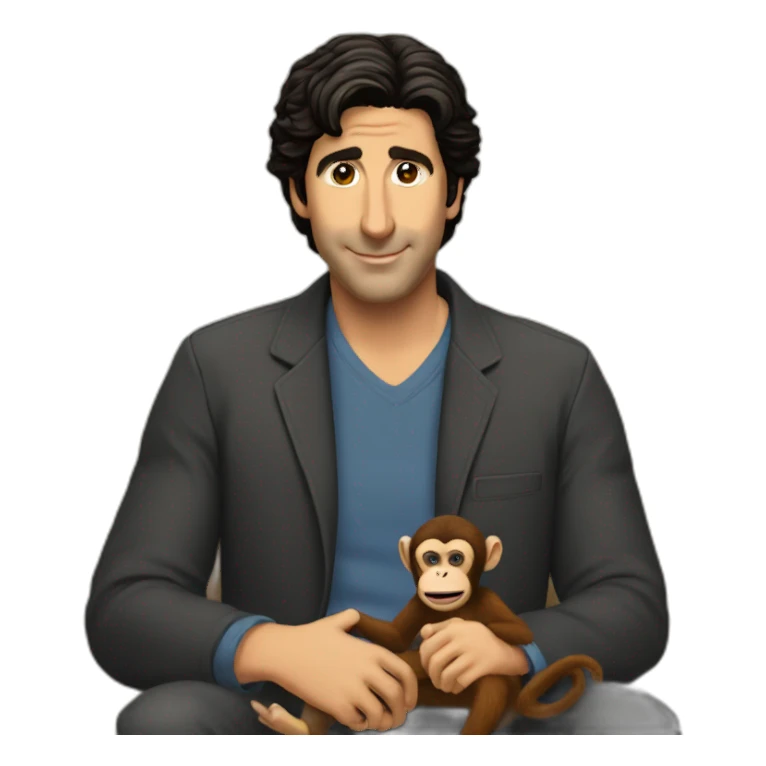 Ross geller with monkey sticker
