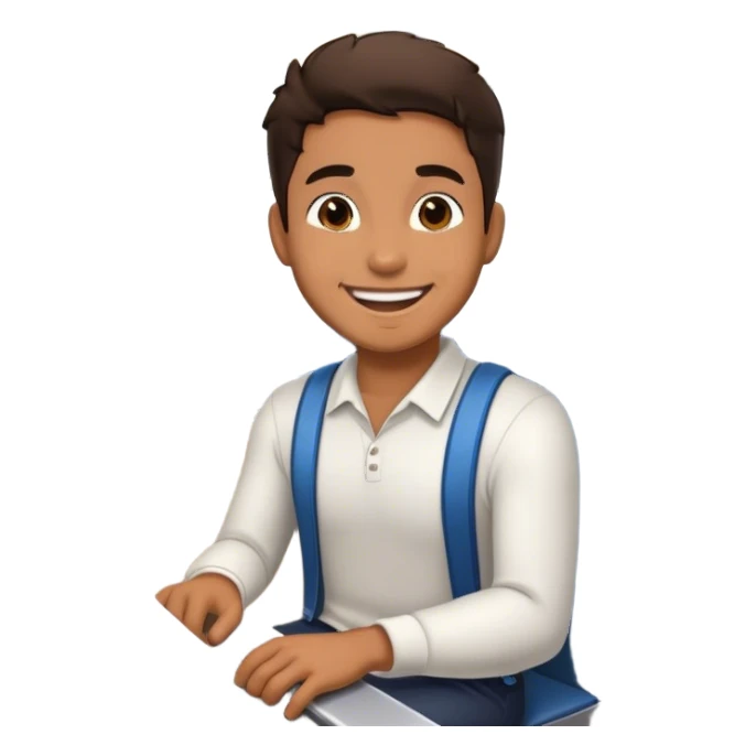 RJ Riding a train sticker