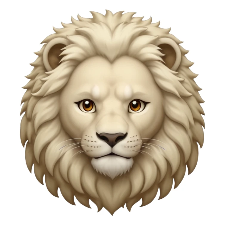 White lion with light brown eyes sticker