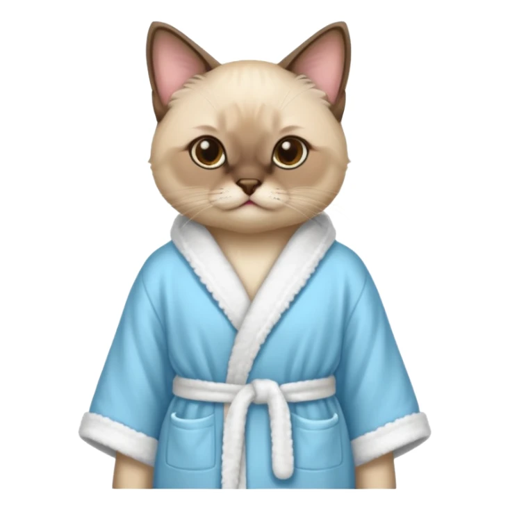 siamese cat with bathrope sticker