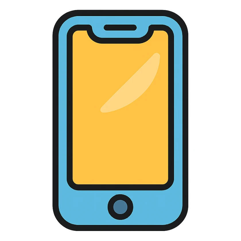 iPhone style window icon with subtle reflection, soft corners, no text sticker