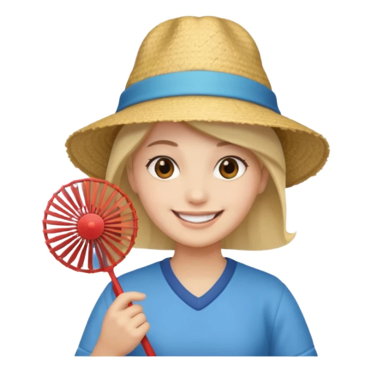 persona haciendo fan sticker