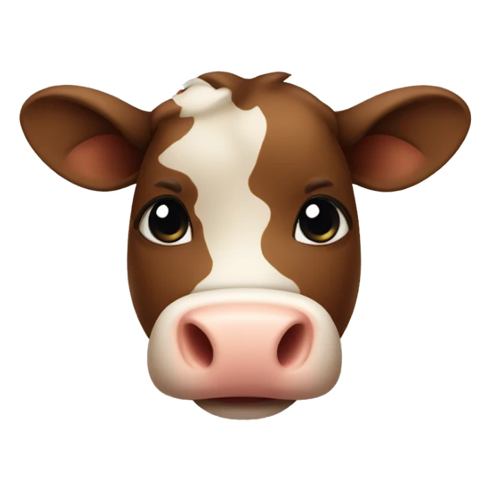 Brown Cow cute sticker