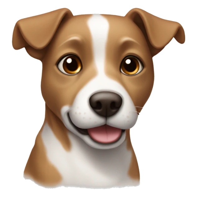 Small brown and white dog with short ears and small nose sticker