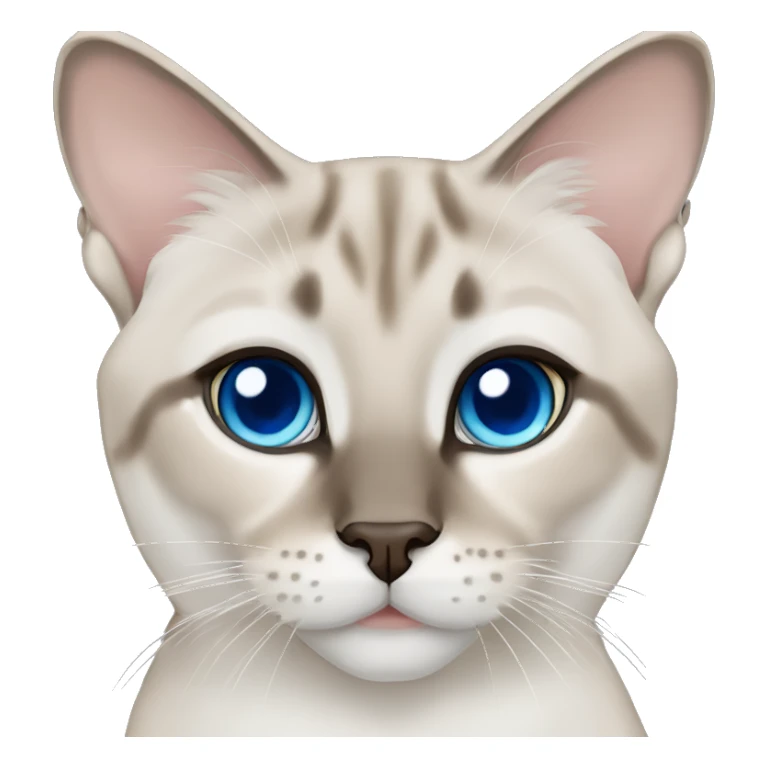 lynx point siamese blue eyes sticker