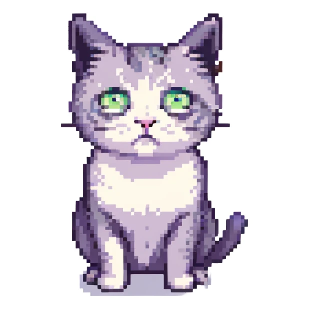 nervous cat sticker
